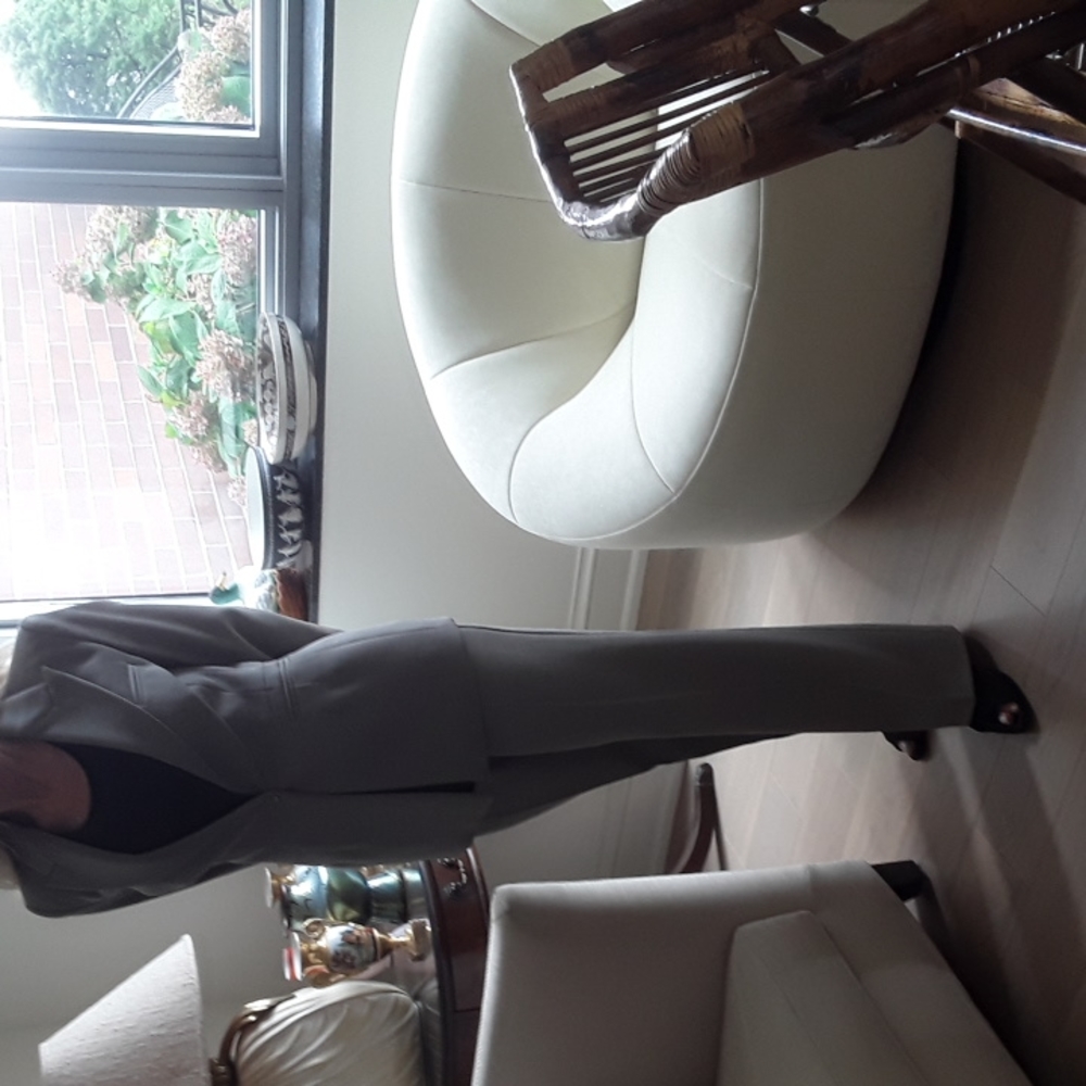 Emporio Armani single button wide leg suit